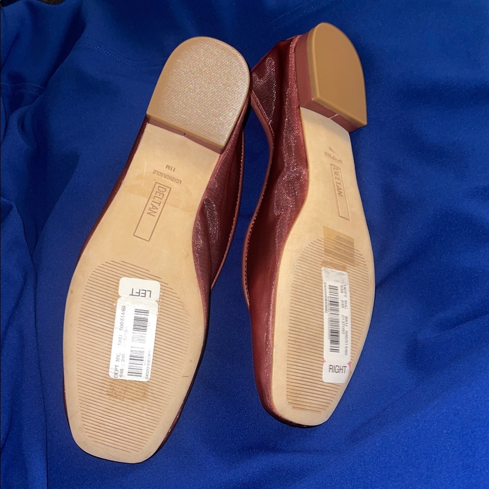 Deltan Maeve Mesh Ballerina Dress Flats Size 11M Color: Baked Clay - Picture 5 of 5